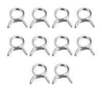 sourcing map Double Fil Ressort Tuyau Collier Serrage, 50pcs 304 Acier Inox 9mm Apte Interne Diamètre 9.7mm-10.5mm OD Tuyau Carburant Conduite Silicone Tube Ressort Clips