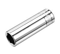 sourcing map Douille 6 Pans 1/2 Pouce 18mm profonde acier Cr-V