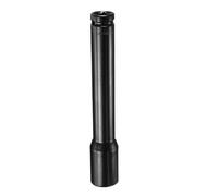 Sourcing Map Douille carrée de 1,27 cm par douille métrique 6 points de 24 mm, extra longue de 200 mm, douille rabattable en acier à haute teneur en carbone pour réparation d'écrous hexagonaux et