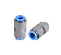 sourcing map Droit Pousser Connecteur Réducteur Apte 14mm à 12mm Rapide Sortie Pneumatique Connecteur Plastique Union Pipe Tube Apte Gris 2Pcs
