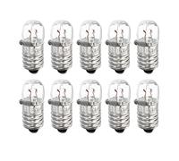 sourcing map E10 Vis Base Miniature Ampoules 12V/3W Chaud Jaune Clair Mini Lampes avec Boîte, 1 Ensemble/10 Paquet