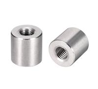 sourcing map Écrou Accouplement Couplage Manchon Filet M10x20mm Hauteur Rond Connecteur Goujon Acier Inox 304 Paquet de 5