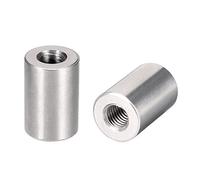sourcing map Écrou Accouplement Couplage Manchon Filet M10x30mm Hauteur Rond Connecteur Goujon Acier Inox 304 Paquet de 5
