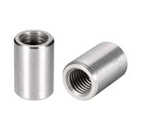 sourcing map Écrou Accouplement Couplage Manchon Filet M14x30mm Hauteur Rond Connecteur Goujon Acier Inox 304 Paquet de 5