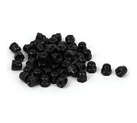 sourcing map Écrou Borgne Noir M3 Hexagonal Dôme Clous Carbure Acier 50Pcs | Décoratif, Pour Vis Boulon