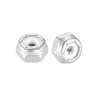 sourcing map écrou de Blocage écrou Autobloquant 6#-32 Nylon Insert Hexagonal 304 Acier Inox Finition unie 10Pcs