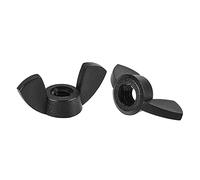 sourcing map Écrou Papillon Écrous À Oreilles Nylon M4 Noir 50pcs | Main Torsion Serrage Attaches