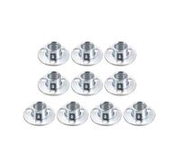 Sourcing map Écrous en T M10x25x1,8mm pour trou de cheville en acier au carbone - Écrous à bride pour meubles - Écrous en T - Inserts à bride - Filetage intérieur - 10 pièces