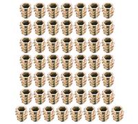 sourcing map Écrous Fileté Insert Vis Zinc Alliage Hex Tête M5 Filetage Interne 10mm Long Pour Meuble Bois 50pc