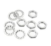 sourcing map Écrous Filetés de Blocage avec Rondelles M10 Vis Filetage Hexagonal Fixations pour Luminaire Plafonnier éclairage Réparation Assemblage Bricoleur Matériels Coffret de 120