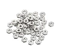 sourcing map Écrous Hexagonaux Hexagone Écrou Fin Filetage 6#-32 en Acier Inoxydable 304 50Pcs
