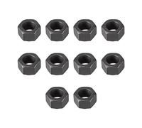 sourcing map Écrous Hexagonaux Hexagone Écrou Grossier Filetage Métrique M12 x 1,75mm en Acier au Carbone 10Pcs (Noir)
