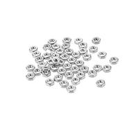 sourcing map Écrous Hexagonaux Hexagone Écrou Grossier Filetage Métrique M3 x 0,5mm en Acier Inoxydable 304 50Pcs