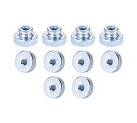 sourcing map Écrous Moletés Noix M6 Rond boutons collier zingage 10Pcs