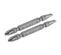 sourcing map Embout de Tournevis 1/4pouce Hex Jarret Longueur Magnétique Double-Tête S2 Alliage Acier H1/4 x 65mm x SL6/PH2 2Pcs