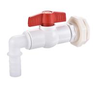 sourcing map Embout Robinets Trousse ABS G1 Femelle Cloisons Raccord avec Bille Vanne 25mm Barbillon Tuyau Connecteur pour Aquariums, Eau Réservoirs, Baignoires, Piscines