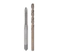 sourcing map Ensembles Tarauds et Embouts, 12#-24 UNC 2B Droit Cannelure Machine Filetage Taraud Fraisage, 4.4mm M35 Cobalt Haute Vitesse Acier (HSS-CO) Foret Hélicoïdal
