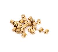 sourcing map Entretoise Hexagonale Écrou Filetage Femelle M3 x 5mm Laiton 25Pcs