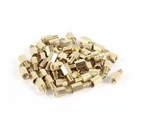 sourcing map Entretoise Hexagonale M4 x 8mm Femelle à M4 x 6mm Mâle M4 8 + 6mm Laiton 50Pcs