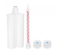 sourcing map Époxy Pistolet Adhésif Cartouche, Plastique Résine Mélangeur Double Colle Cartouche avec Mélange Tube pour 400ml/13.5oz 1:1 AB Colle Adhésif Pistolet