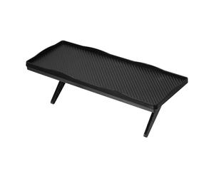 sourcing map Étagère supérieure en plastique épais pour écran TV, 30 x 12,4 cm, support supérieur universel, étagères de rangement épaisses pour boîte multimédia, console de jeu, routeur, noir