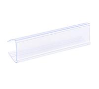 sourcing map Étiquette Support 100x28mm Clip Étagère Transparent Bleu Plastique pour Fil Étagères Paquet de 25