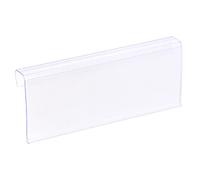 sourcing map Étiquette Support L Forme 100x40mm Transparent Plastique pour Fil Étagère Paquet de 30