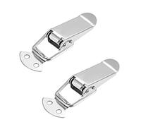 sourcing map Fermeture à Levier Fermoir 201 Acier Inox Ressort Chargé Basculer Loquet Capture Pince Moraillon 90mm, 2pc