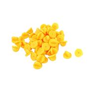 sourcing map Fermoir Papillon en Plastique pour Badge d'embrayage Broche arrière, Jaune - 59 Lot de 3 Protections