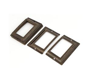 sourcing map Fichier de bibliothèque Bureau Tag tiroir porte-étiquette métal ton bronze 10pcs
