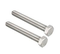 sourcing map Filetage M12 100mm acier inoxydable 304 vis tête Hex 2pcs