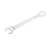 sourcing map Fine Clé Mixte avec Décalage 6 points Terminal et Coudé Ouvert Terminal Métrique Chrome miroir Plaqué Haut Carbone Acier 19mm