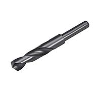 sourcing map Foret Hélicoïdal Mèche à Queue Réduite Tige 18 mm Acier Haute Vitesse 6542 HSS Oxyde Noir avec Tige Droite de 1/2 pouce