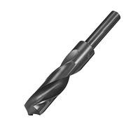 sourcing map Foret Hélicoïdal Mèche à Queue Réduite Tige 21 mm Mèche en Acier Haute Vitesse HSS 9341 Oxyde Noir avec Tige Droite de 1/2 pouce