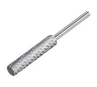sourcing map Fraise Limes rotatives en carbure de tungstène 1/8" 3mm Tige 1/4" 6mm Coupe Diamètre Double Coupe Cylindre Meulage Cutter Outils pour Bois Doux Métal Polissage Sculpture