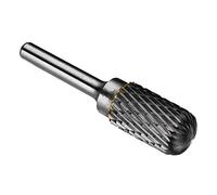 sourcing map Fraise Rotative Lime en carbure de tungstène à double coupe Cylindre en forme de boule Tige de 6 mm et diamètre de tête de 14mm