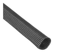 sourcing map Gaine isolante en fibre de verre haute température de 14 mm, noir