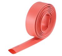 sourcing map Gaine Thermorétractable 14mm Diamètre 23mm Largeur Plate 2:1 Rapport Manchon Câble Tube Rétractable 10ft Rouge