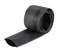 sourcing map Gaine thermorétractable - 40 mm de diamètre - 65 mm de largeur plate - Taux 3:1 - 1 m - Noir
