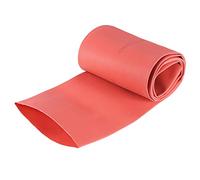 sourcing map Gaine Thermorétractable 60mm Diamètre 98mm Largeur Plate 2:1 Rapport Manchon Câble Tube Rétractable 1m Rouge