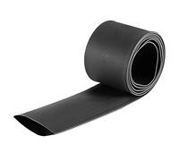 sourcing map Gaine thermorétractable de 30 mm de diamètre et 50 mm de largeur plate - Rapport 2:1 - Noir - 1 m