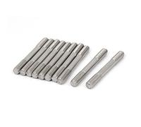 sourcing map Goujon Double Extrémité Filetage Tige Serré Réglable Pousser M8 x 70mm Argenté 10Pcs