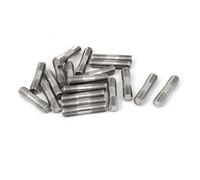 sourcing map Goujon Double Extrémité Filetage Vis Dents Tige 304 Inox Acier M8 x 35mm Argenté 20Pcs