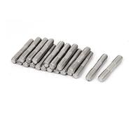 sourcing map Goujon Double Extrémité Filetage Vis Dents Tige 304 Inox Acier M8 x 45mm Argenté 20Pcs