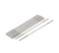 sourcing map Goujon Double Extrémité Fileté Vis Boulon 304 Inox Acier M3 x 110mm 10Pcs
