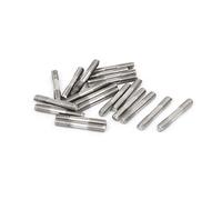 sourcing map Goujon Double Extrémité Fileté Vis Boulon 304 Inox Acier M3 x 20mm 20Pcs
