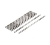 sourcing map Goujon Double Extrémité Fileté Vis Boulon 304 Inox Acier M3 x 90mm 10Pcs