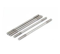 sourcing map Goujon Double Extrémité Fileté Vis Boulon 304 Inox Acier M6 x 130mm 5Pcs