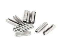 sourcing map Goupille à Ressort Fendue M4 x 16 mm en acier inoxydable 304 Rouleau Cheville broche Argenté 10pcs