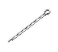 sourcing map Goupille Fendue - 3mm x 40mm Acier Inoxydable 304 2-Griffes Ton Argent Attache Clip Clé 30Pcs